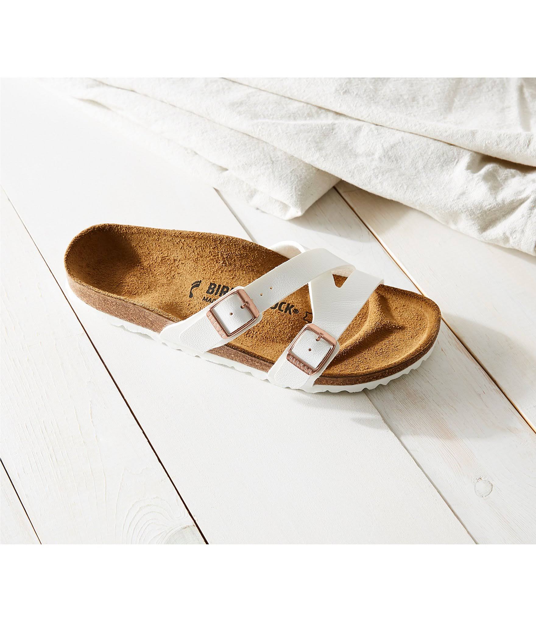 Birkenstock Women's Yao Slide - 42 Narrow - White Birko-Flor