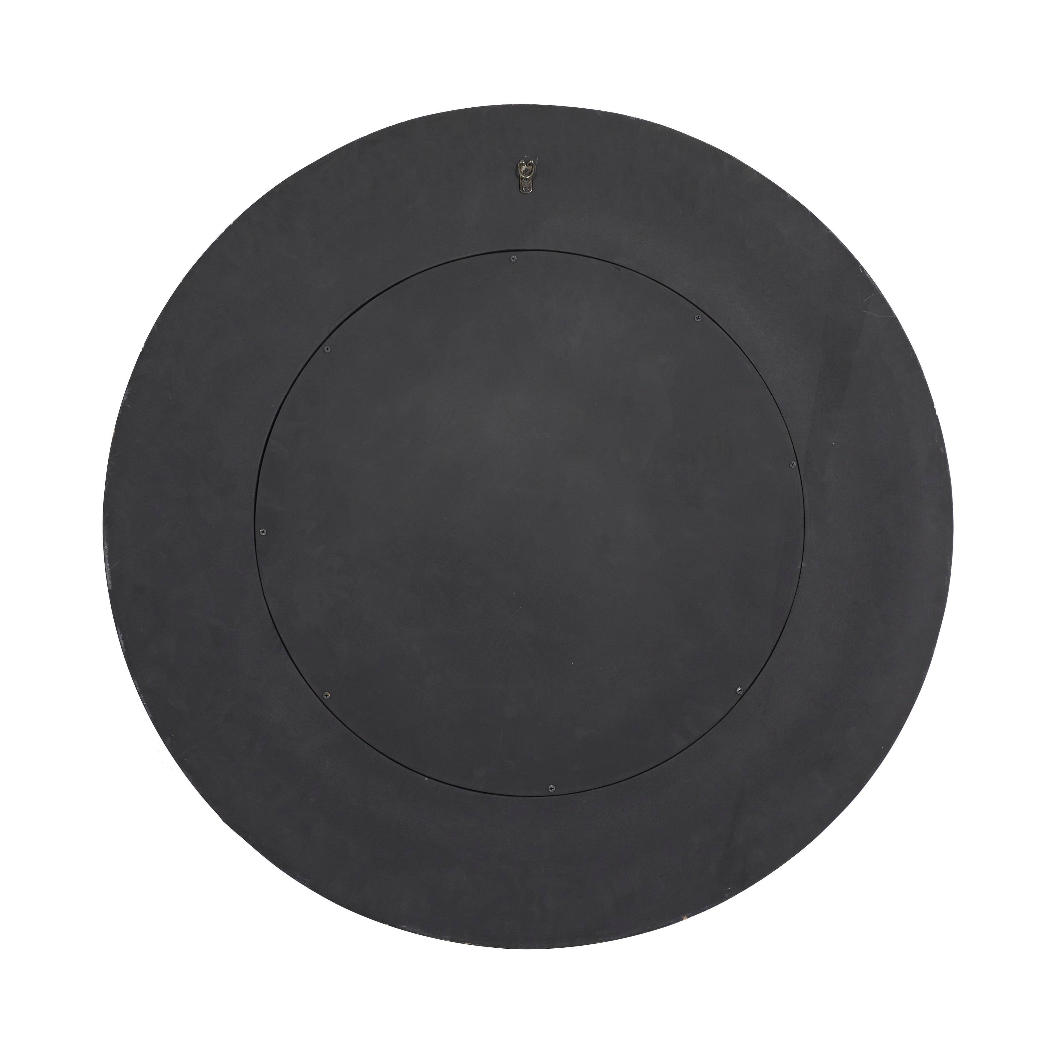 Decmode Wood Shell Wall Mirror