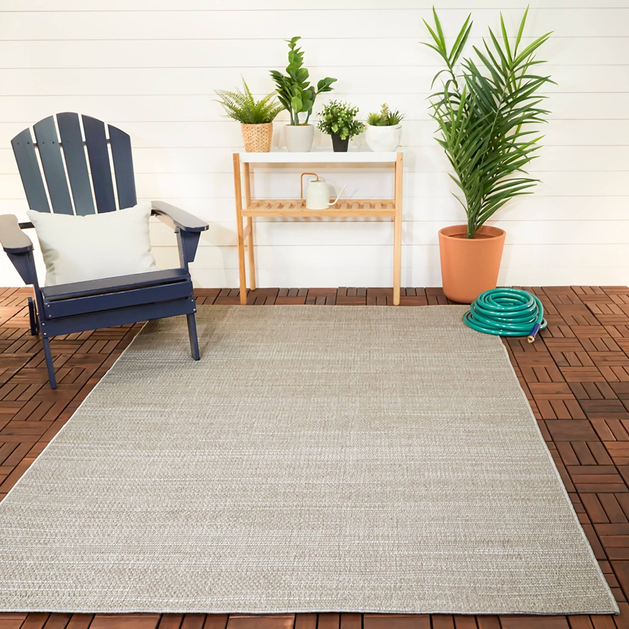 Balta US Renwick Beige 5 ft. x 7 ft. 3 in. Textured Indoor/Outdoor Area Rug