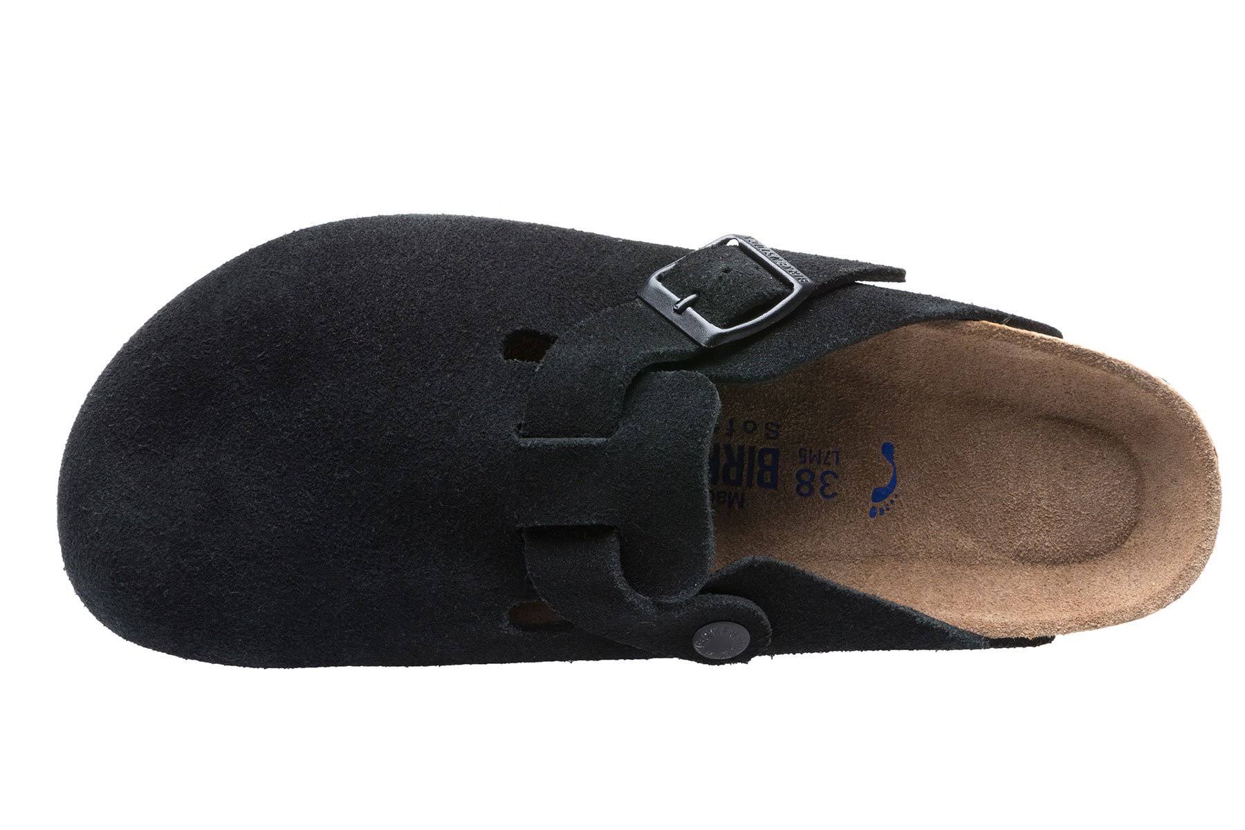 Birkenstock Boston Soft Footbed - Black Suede Size 36