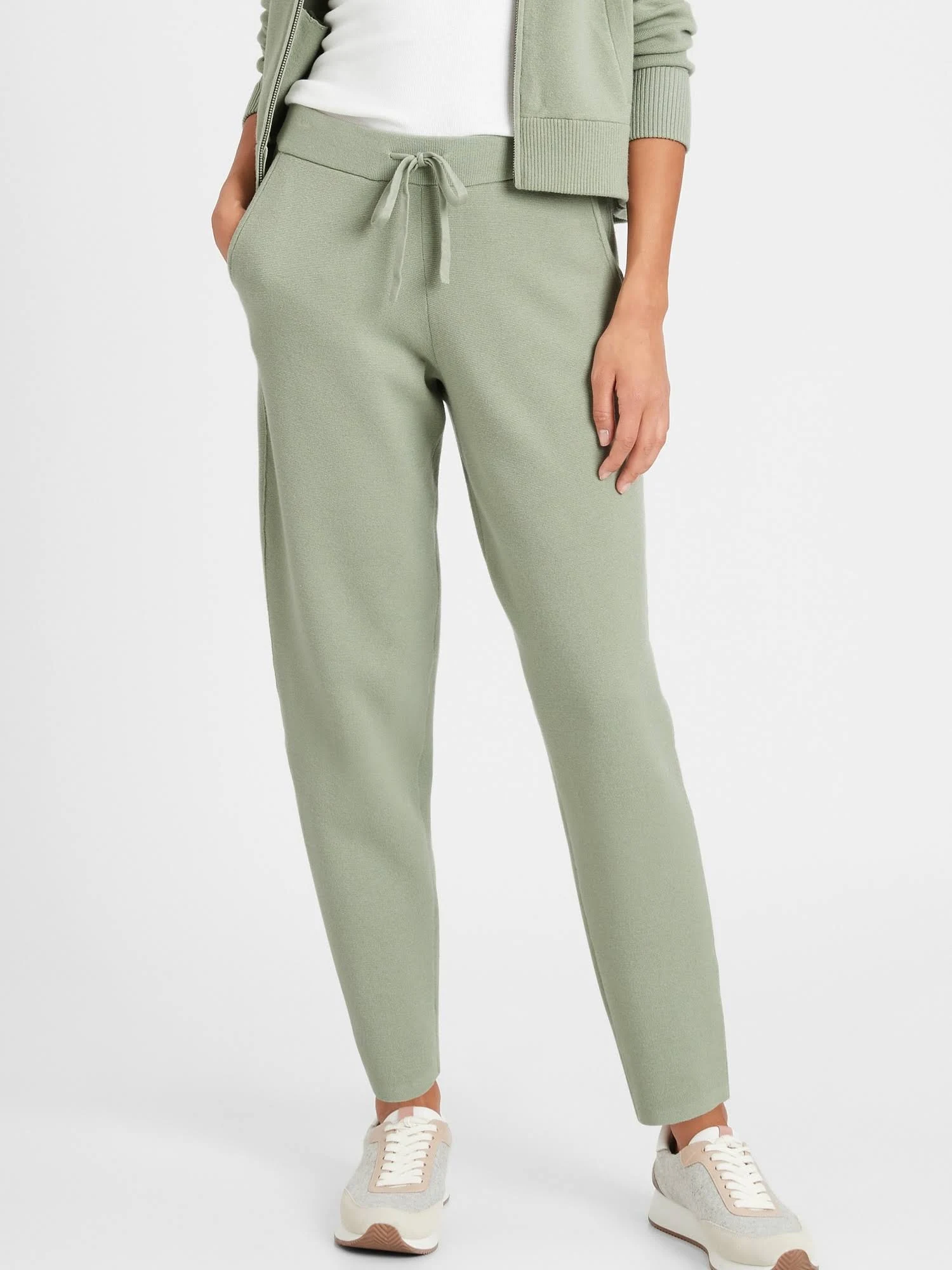 Banana Republic Women's Sweater Jogger Sage Green Size L