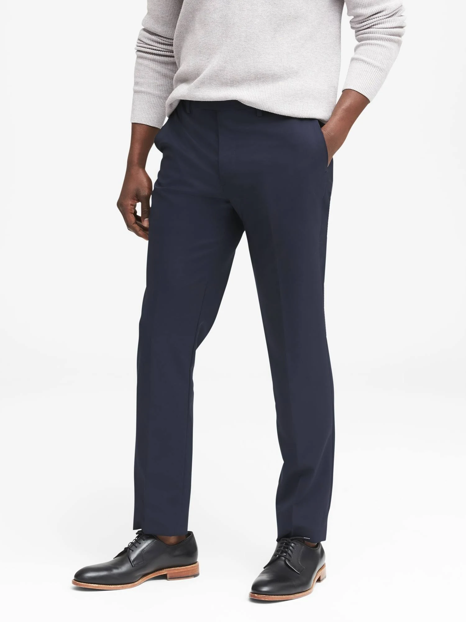 Banana Republic Men's Slim Solid Italian Wool Suit Pant Navy Size 38W 32L