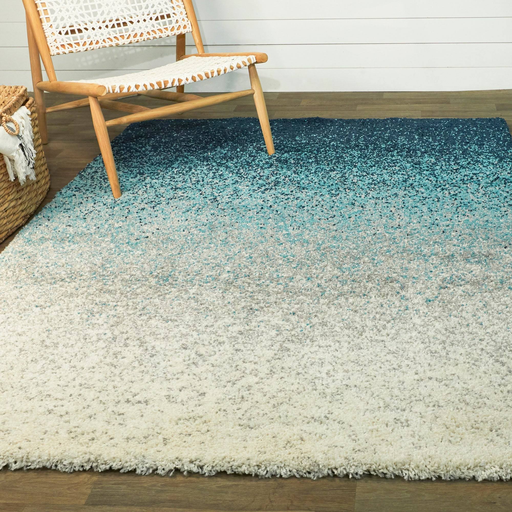 BALTA Patterson Blue 5 ft. x 7 ft. Gradient Shag Area Rug