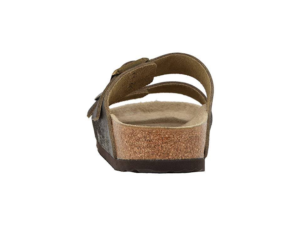 Arizona in Washed Metallic Antique Gold Leather Narrow Width - Size 40