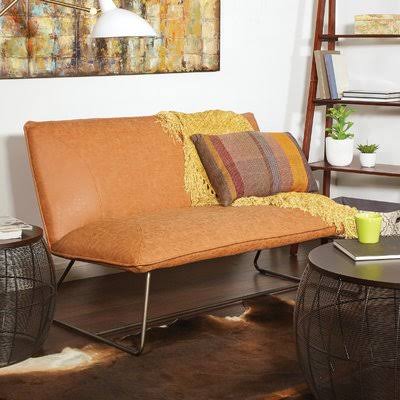 Manila Loveseat Greyleigh Upholstery: Sand Faux Leather