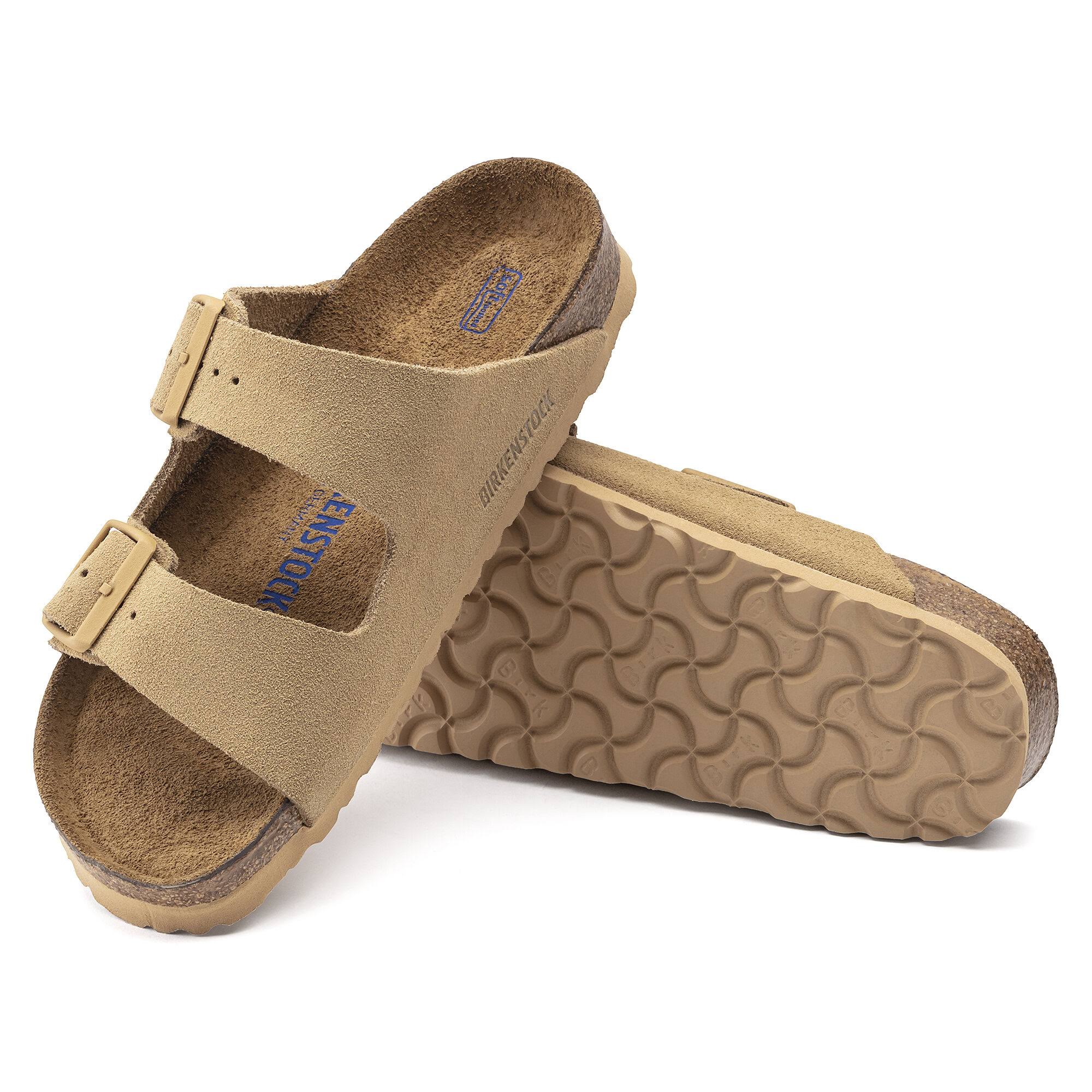 Birkenstock Arizona Suede Leather Sand Two-Strap Sandals