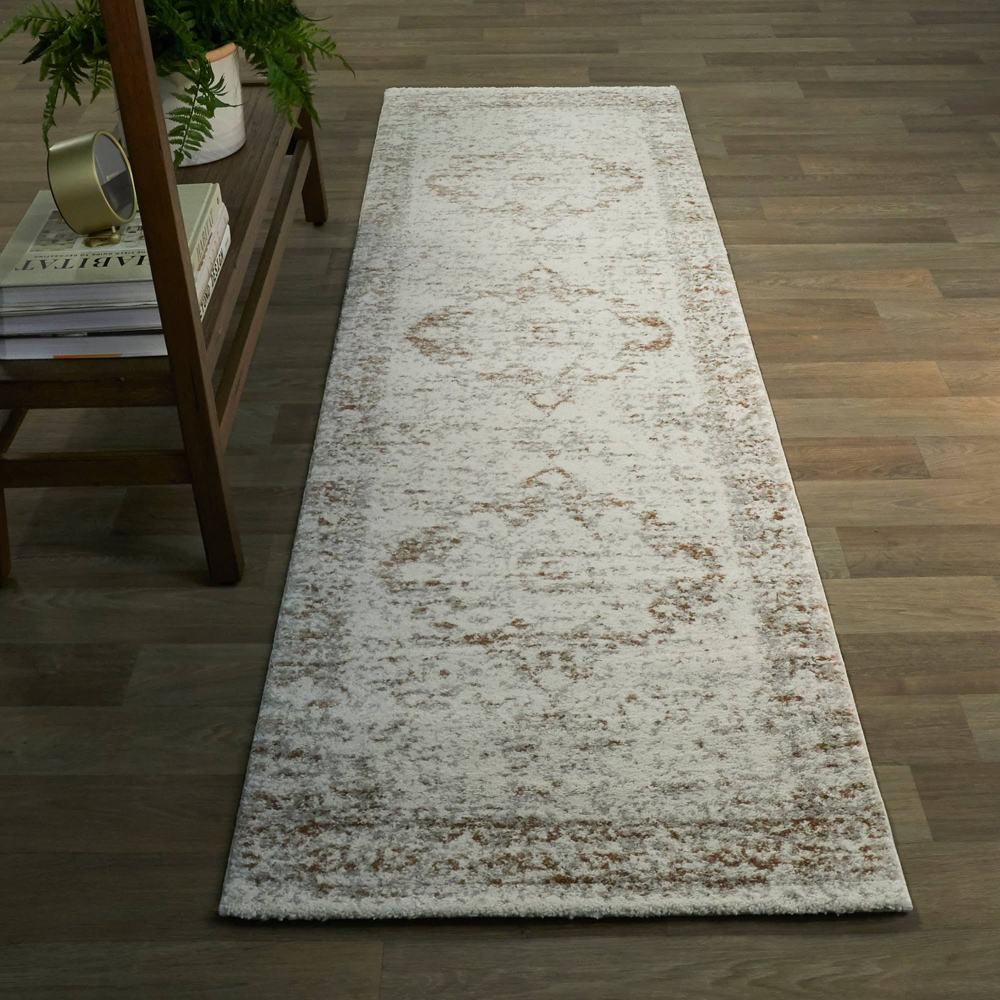 Style Selections Keenly Rust/Cream Indoor Area Rug 2 x 7 60741263-2X7