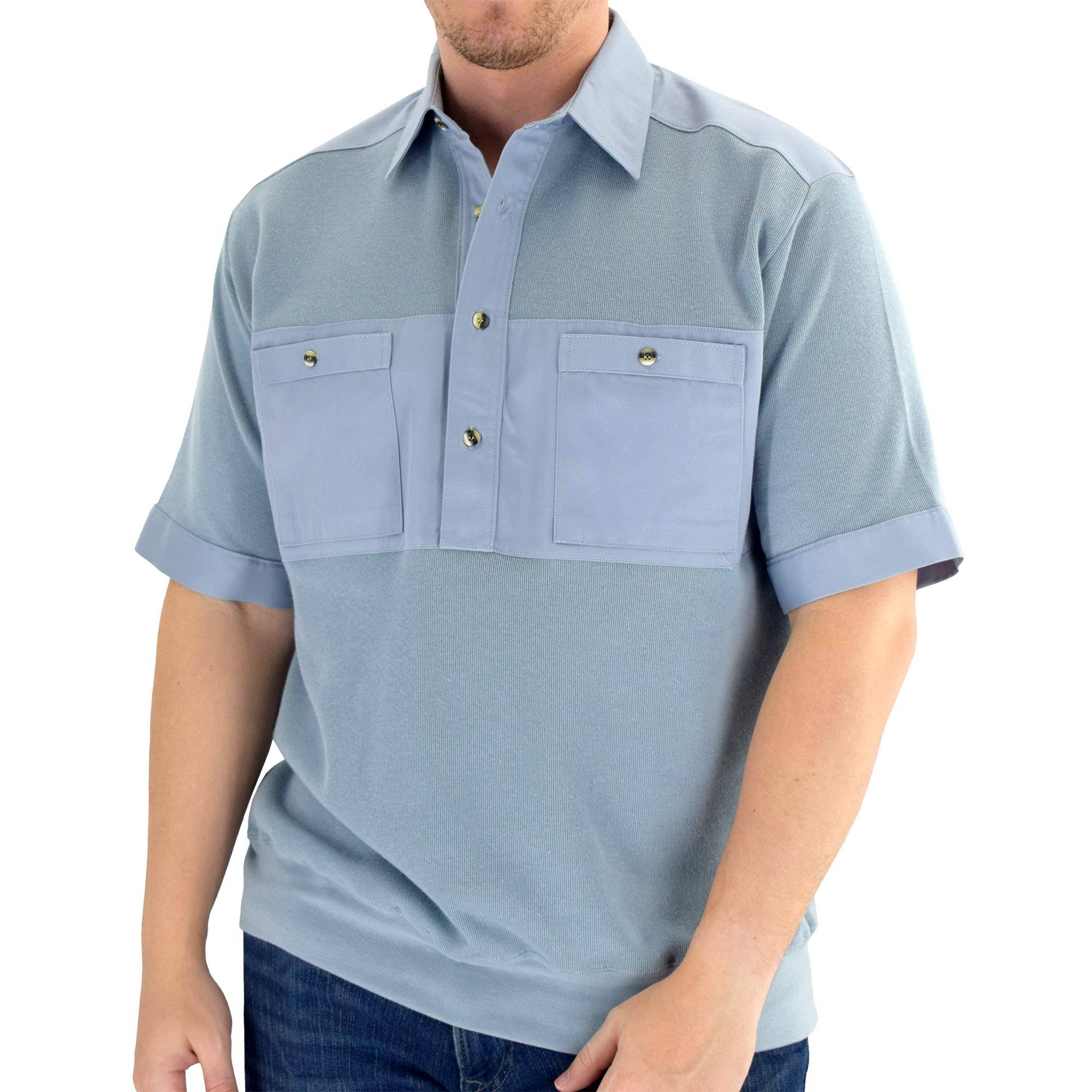 Men's Short-Sleeved Shikari Shirt, Blue, Size 2XL
