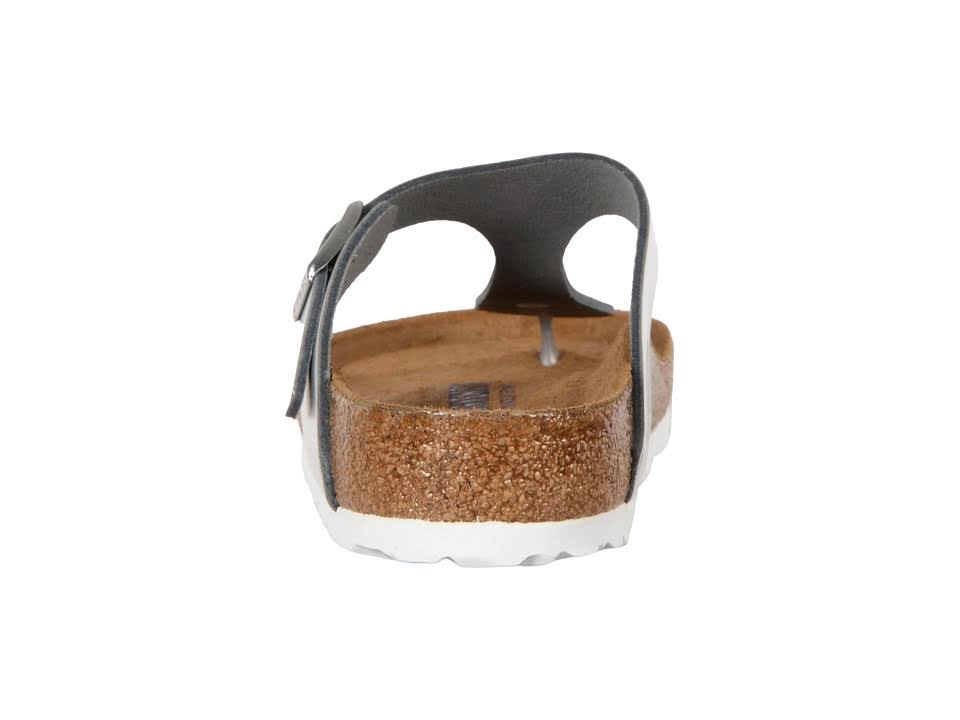 Birkenstock Gizeh Metallic Leather Sandal - Silver