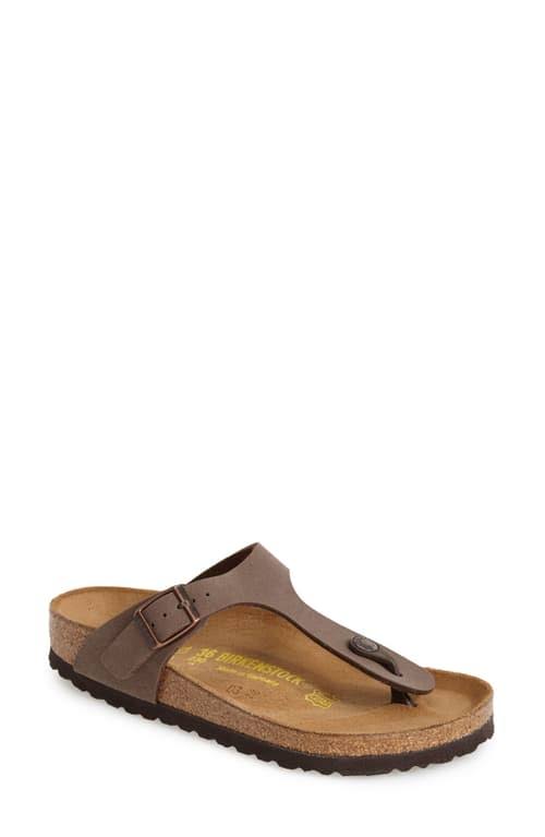 Women's Birkenstock Gizeh Birko-Flor Flip Flop, Size 5-5.5US / 36EU D - Brown