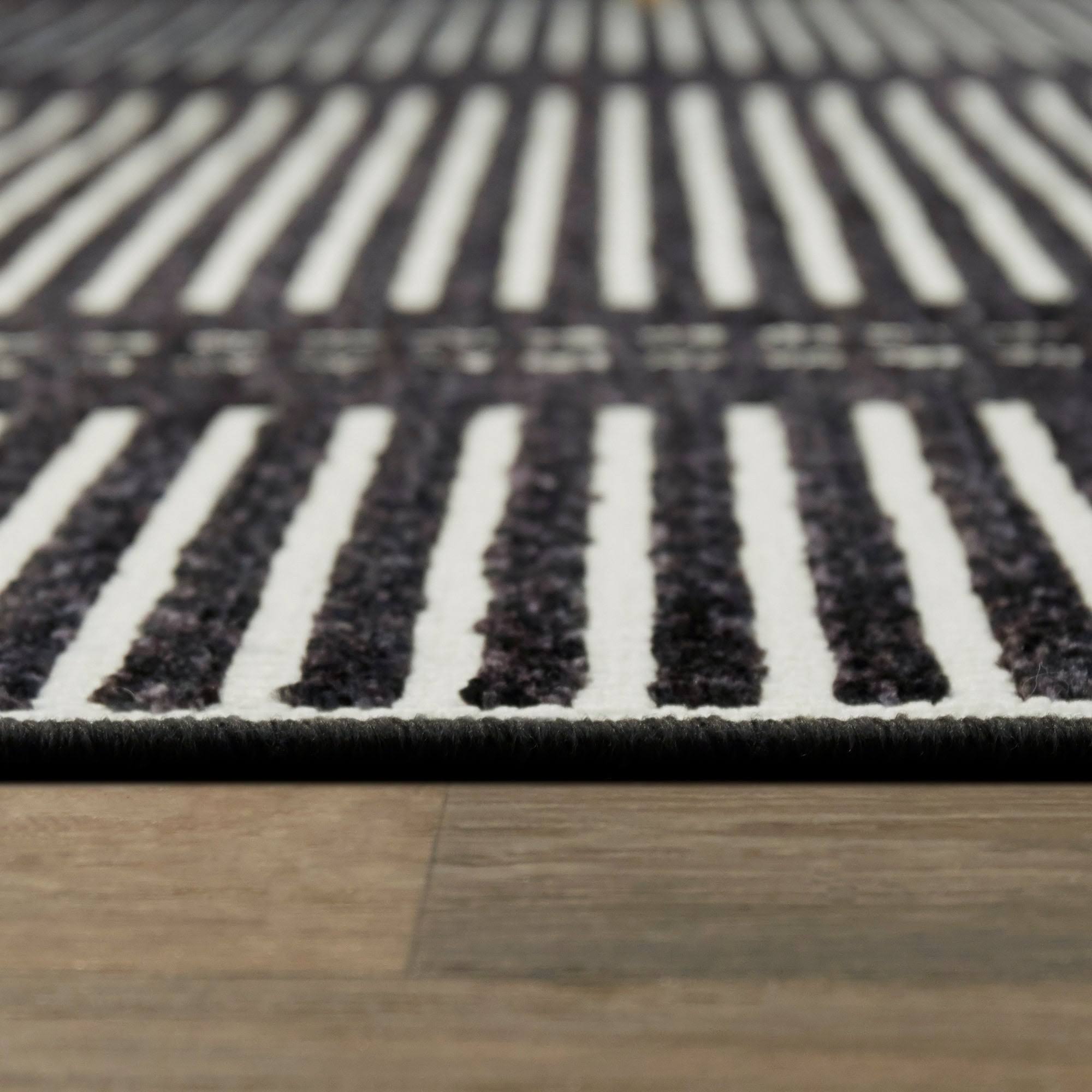 Sinclair Contemporary Area Rug - 2&7x22 x 7& Runner - Charcoal