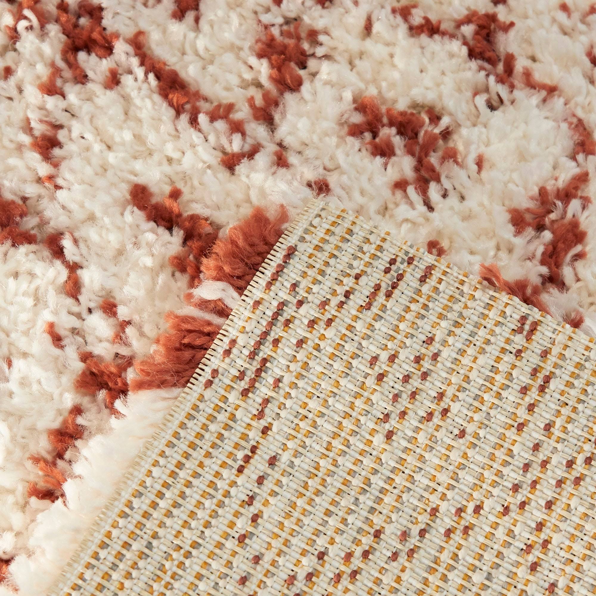 BALTA Dominic Cream/Grey 5 ft. x 7 ft. Moroccan Shag Area Rug