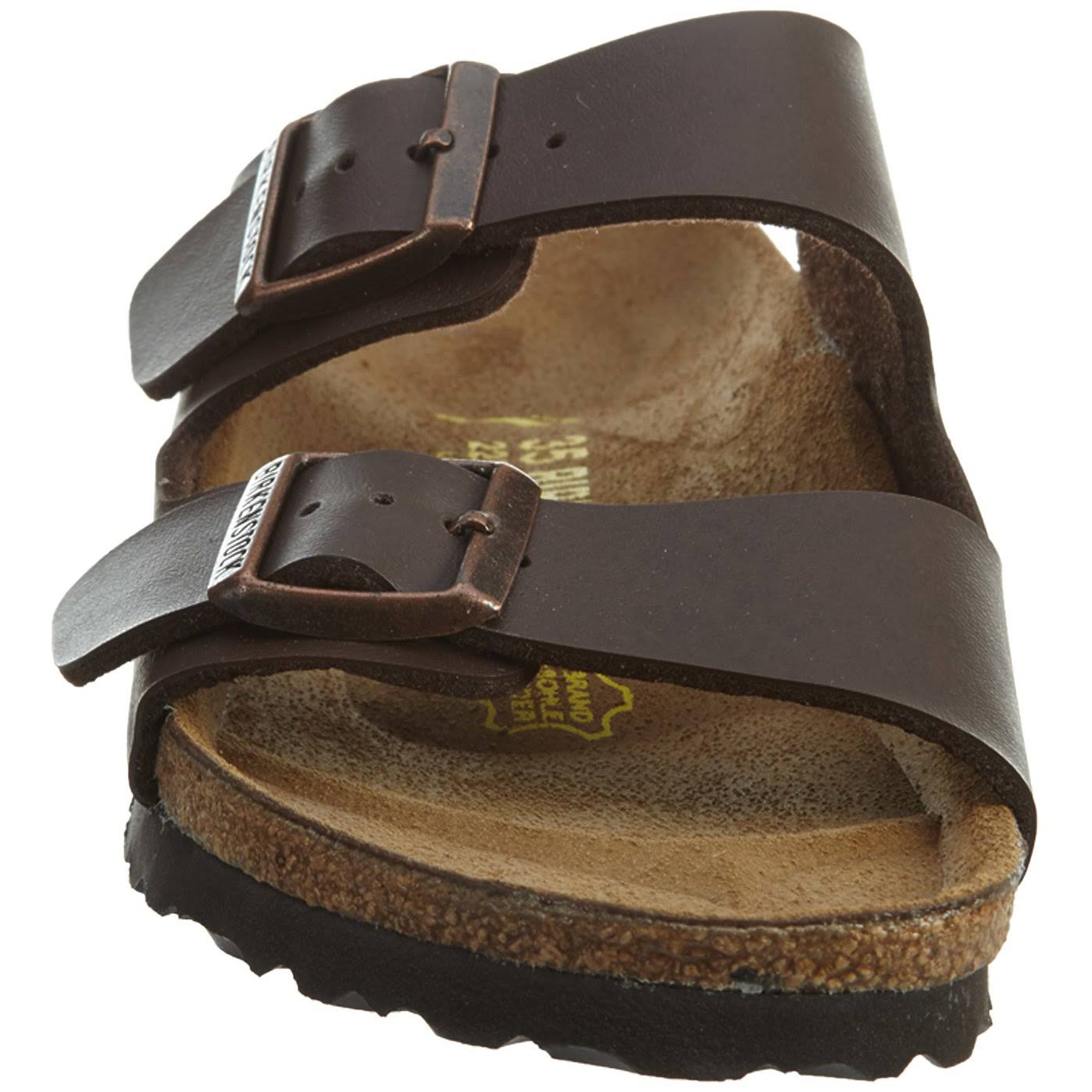 Birkenstock Men's Arizona Birko 2 Band Sandal, Dark Brown, 12