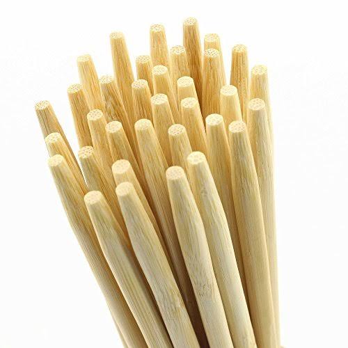 BambooMN 5.5 inch 5mm Thick Semi Point Food Caramel Candy Apple Corn Dog Garden Bamboo Skewers, 1000 Pieces