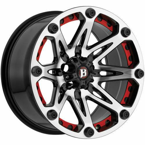Ballistic 814 Jester 20x9 6x135 +12mm Black/Machined Wheel Rim