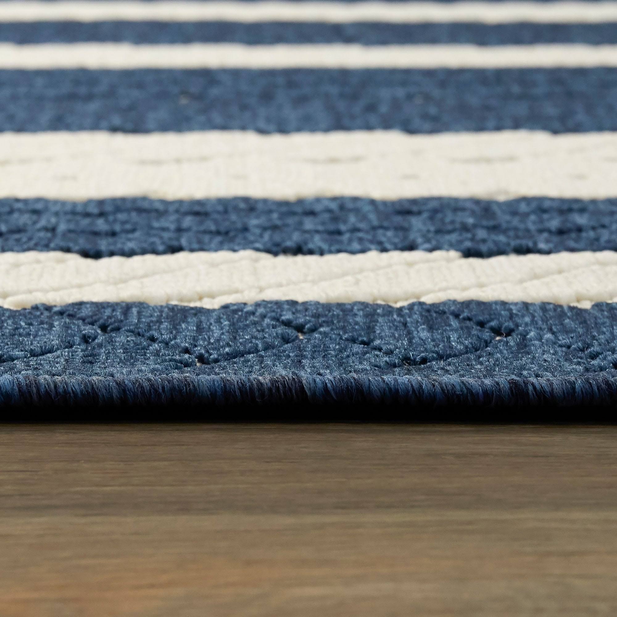 Caldwell Nautical Stripe Indoor/Outdoor Area Rug - 5&3x22 x 7& - Tan