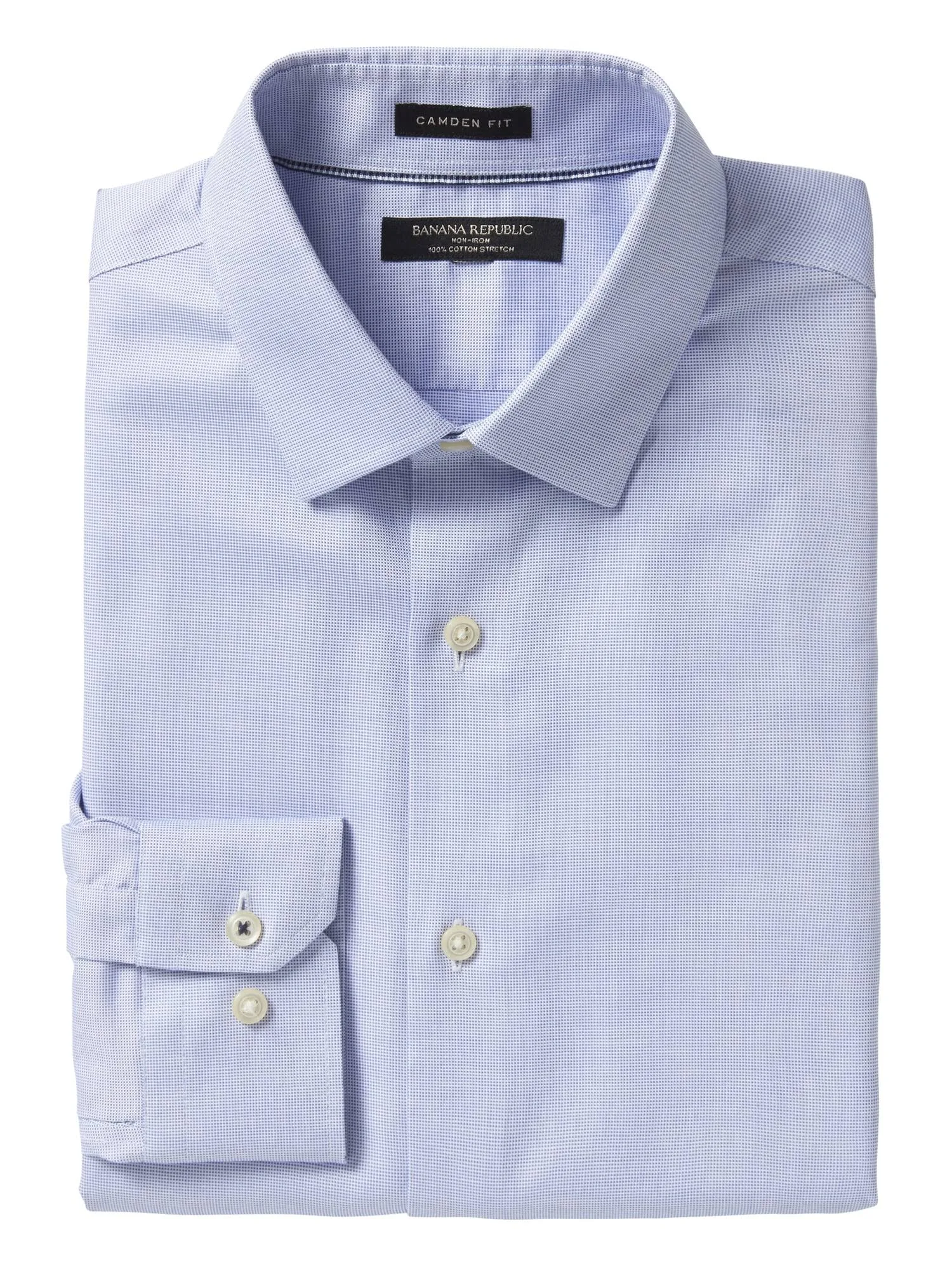 Banana Republic Men's Standard-Fit Non-Iron Dress Shirt Light Blue Size M