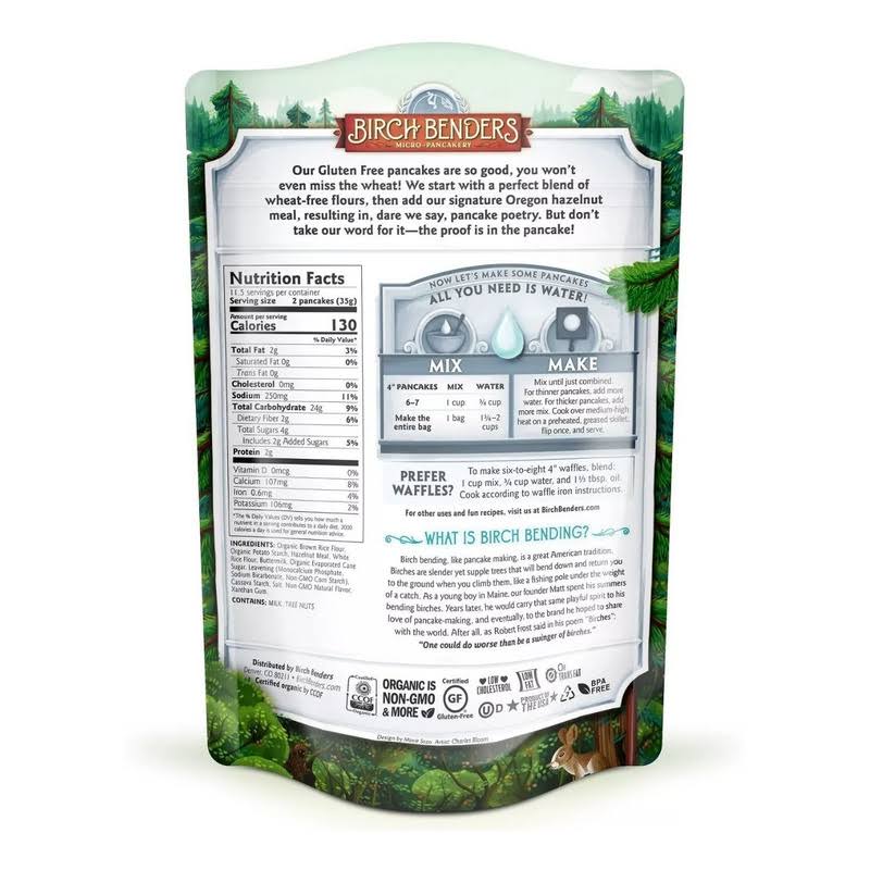 Birch Benders Sin Gluten Free Harina Pancake Hot Cake Waffle