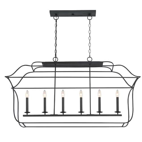 Chloe 6-Light Geometric Chandelier Finish: Century Silver Leaf