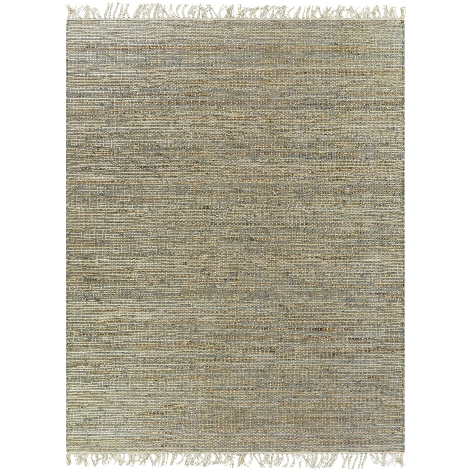 Papilio Hunter Sisal Flatweave Natural Fiber Jute Area Rug - 5&3x22 x 6&7x22 - Black