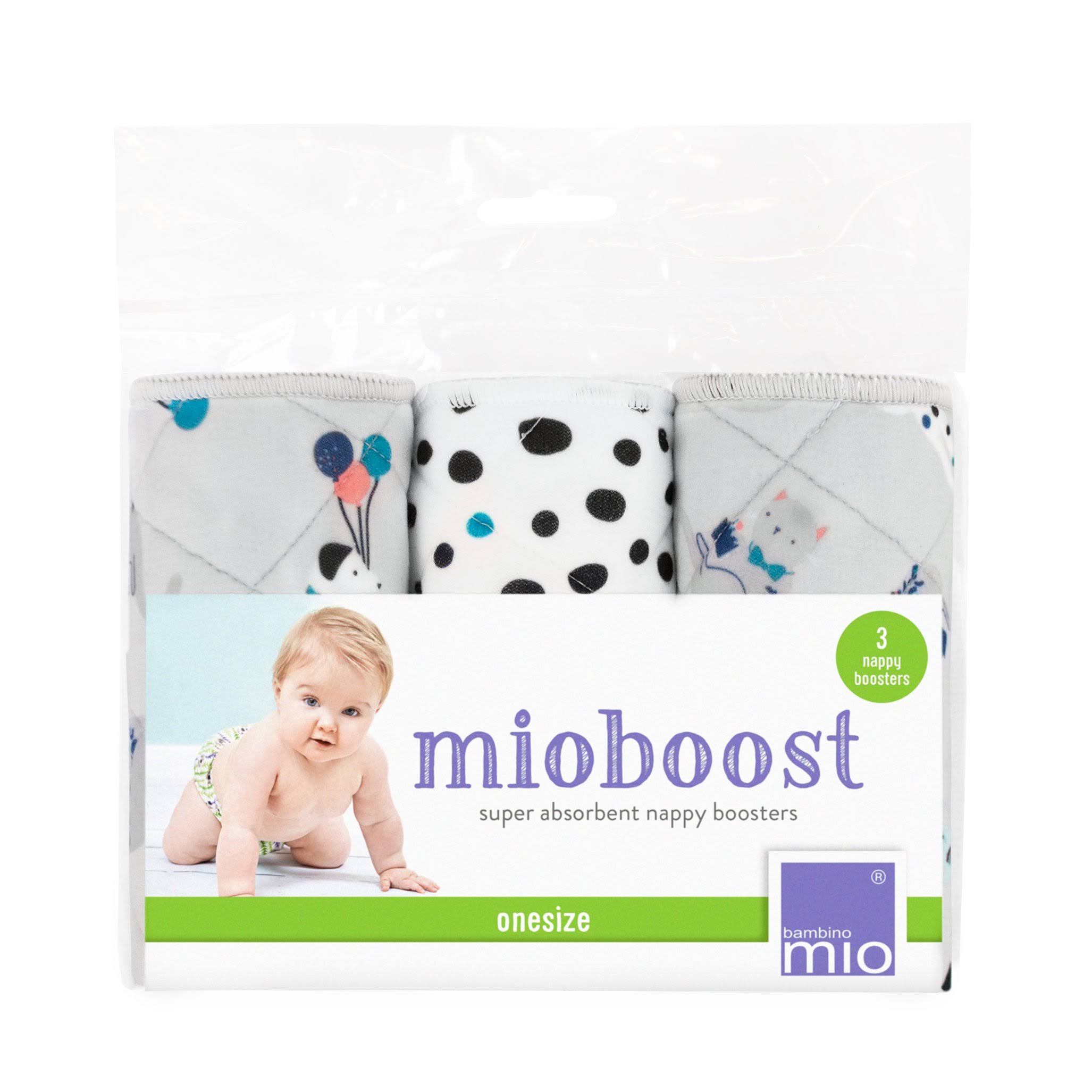Bambino Mio, Mioboost Flat Nappy Insert, 3 Pack, Pet Party MB3 Pet
