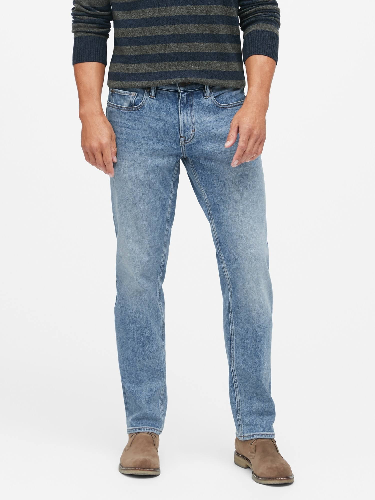Banana Republic Men's Straight Legacy Jean Light Wash Size 30W 30L