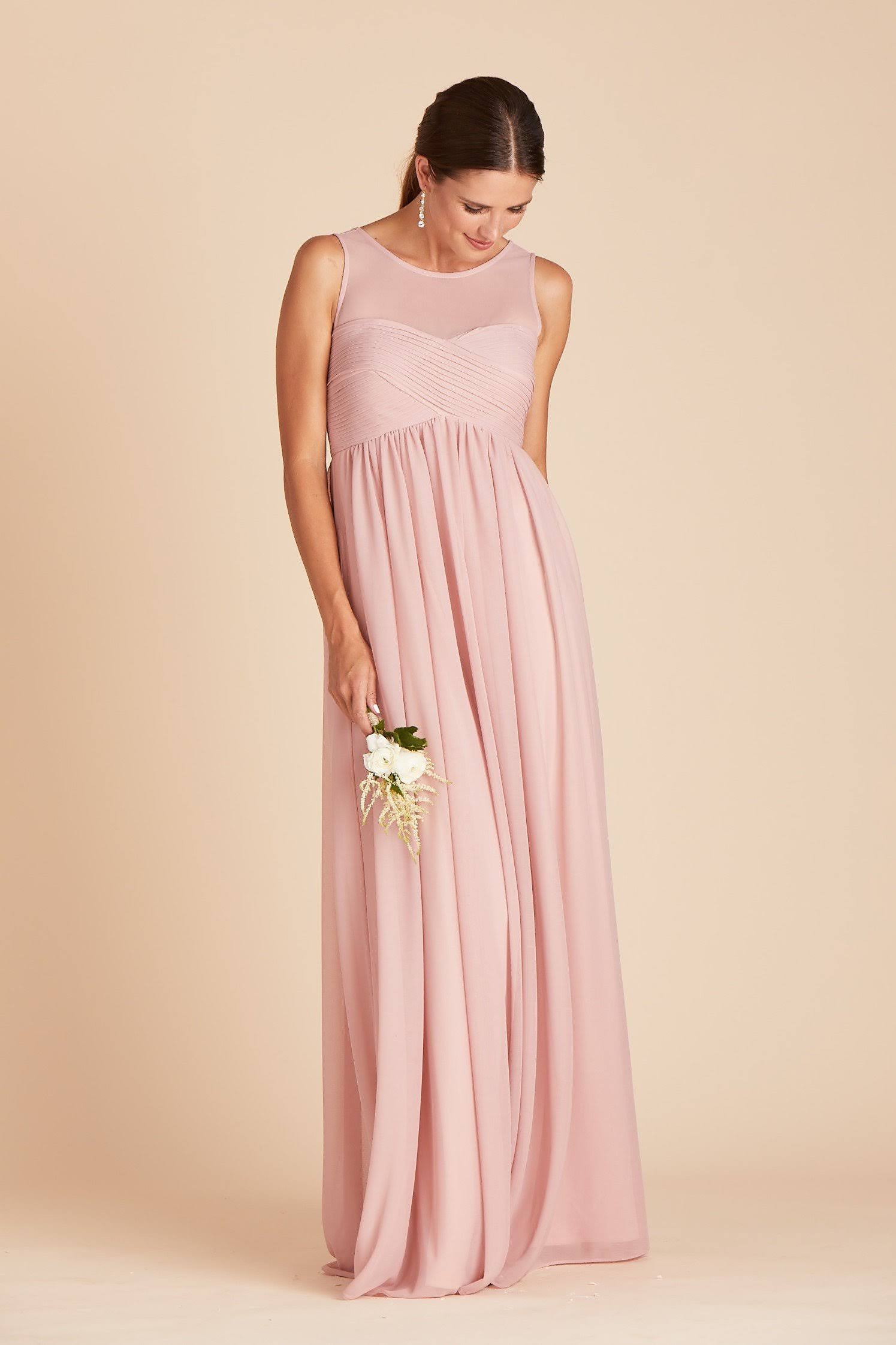 Birdy Grey Ryan Bridesmaid Dress in Dusty Rose Xs / Dusty Rose