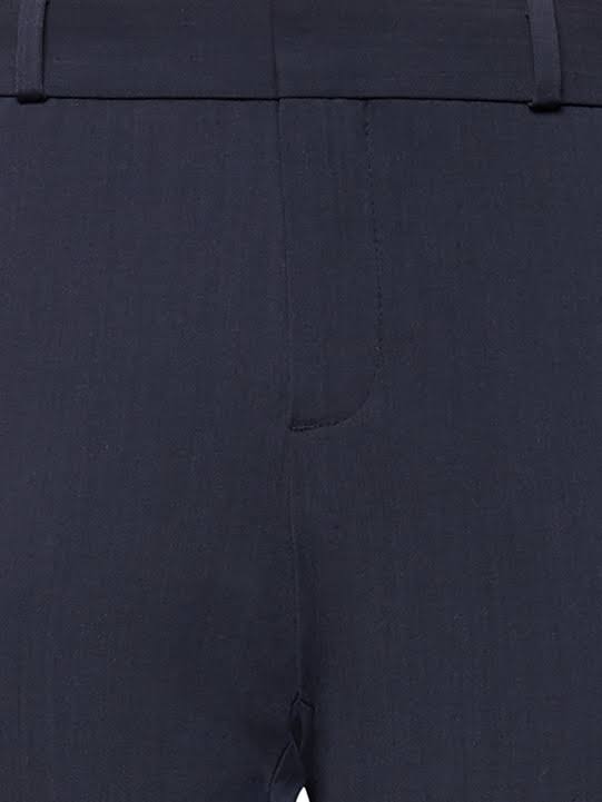 Banana Republic Women's Petite Ryan Slim Straight-Fit Washable Italian Wool Pant Navy Blue Petite Size 6