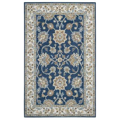 Oriental Handmade Tufted Wool Blue Area Rug Birch Lane Rug Size: Rectangle 3& x 5&