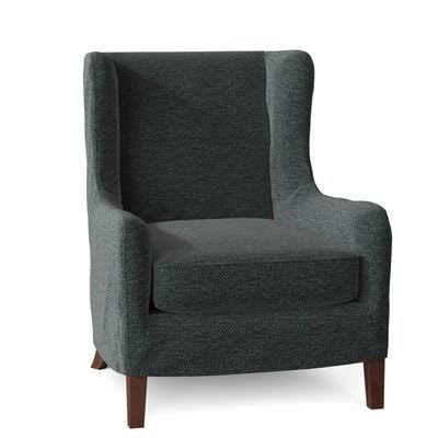 Birch Lane Adamstown 33x22 Wide Wingback Chair Body Fabric: Vault Aegean