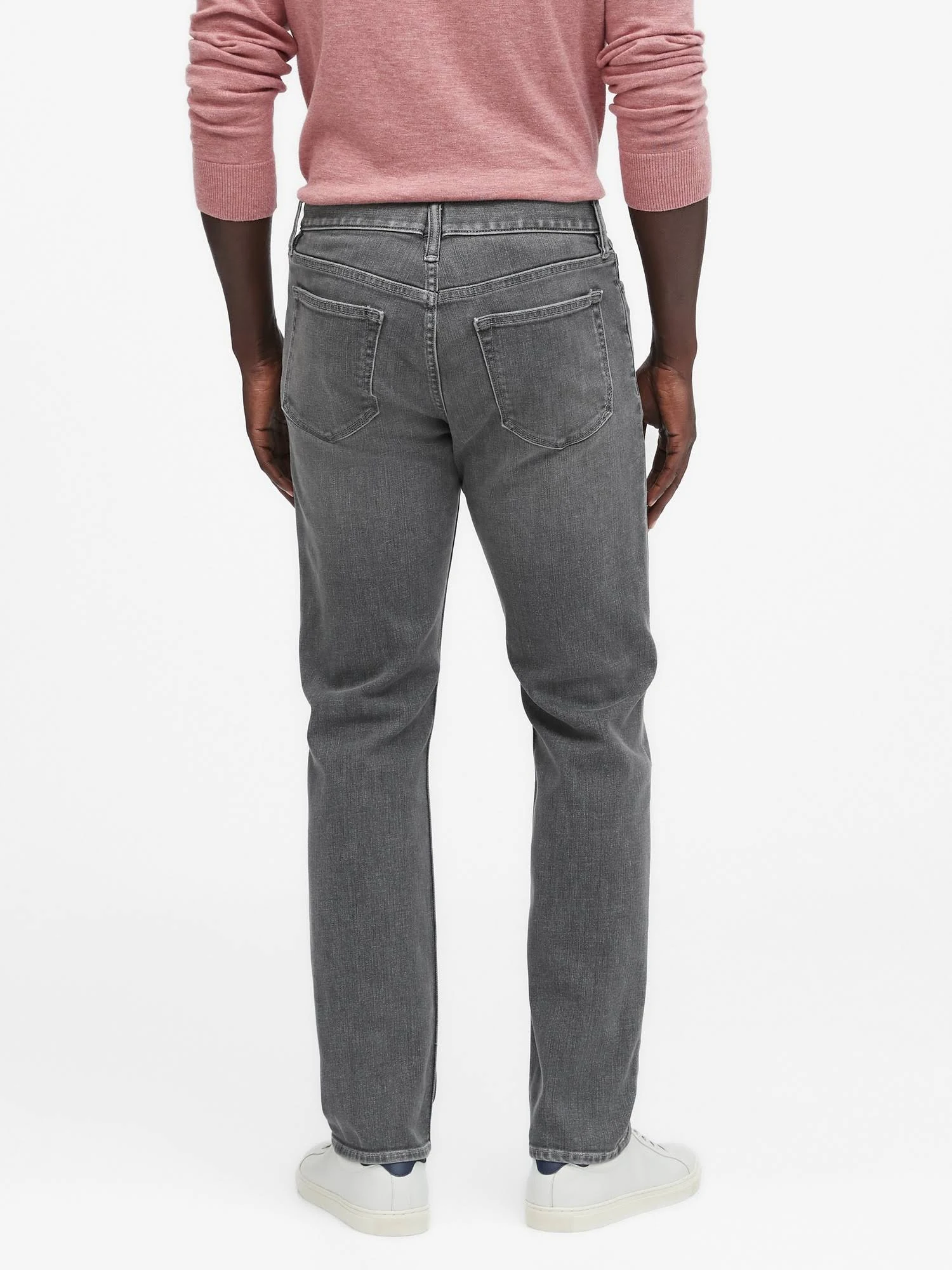 Banana Republic Men's Straight Rapid Movement Denim Jean with Coolmax Technology Slate Gray Wash Size 28W 32L