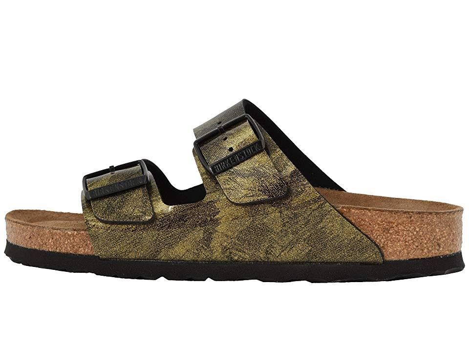 Birkenstock Arizona Soft Footbed, Milky Way Gold Birko-Flor Size: 37 N