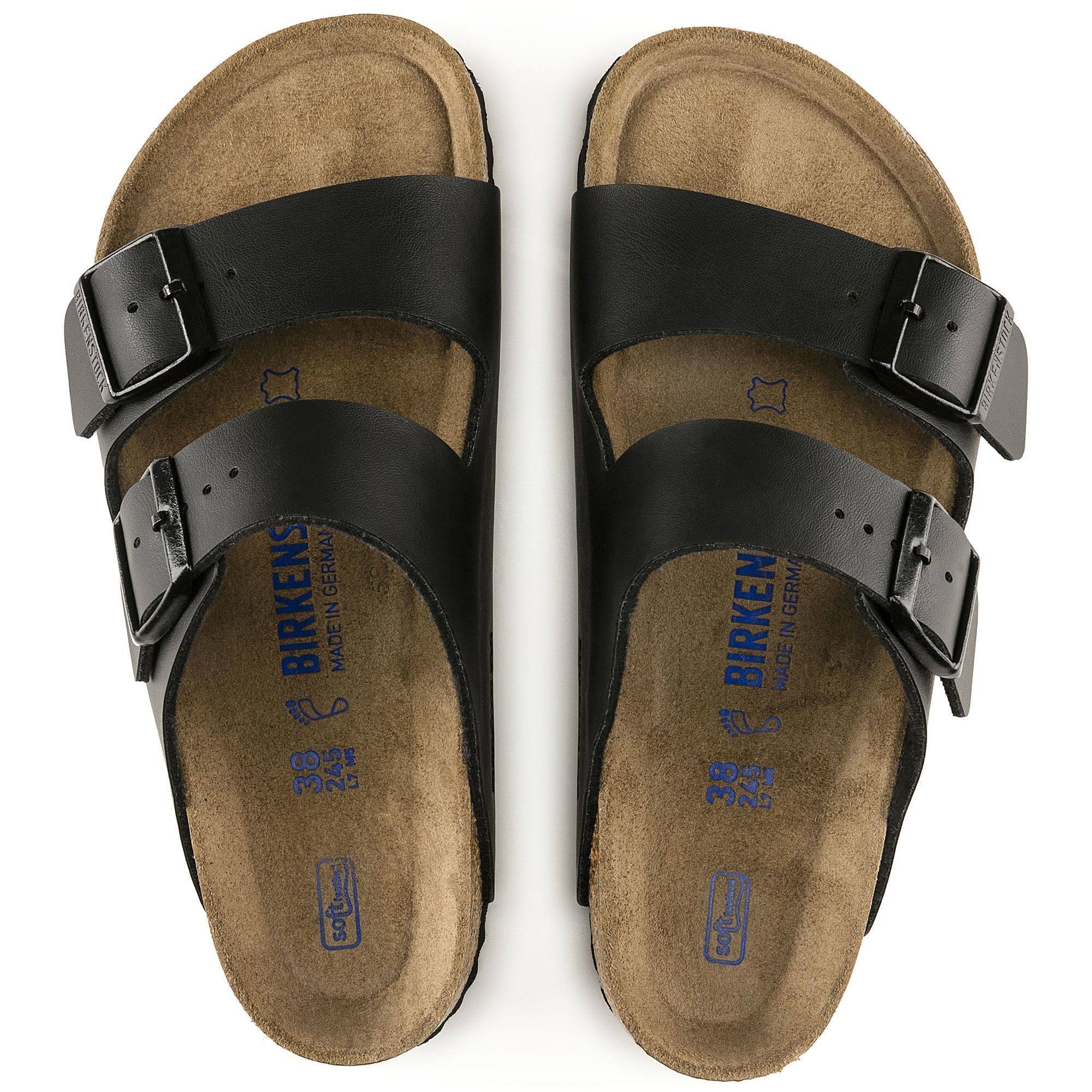 Birkenstock Women's Arizona Soft Footbed Black Birko-Flor