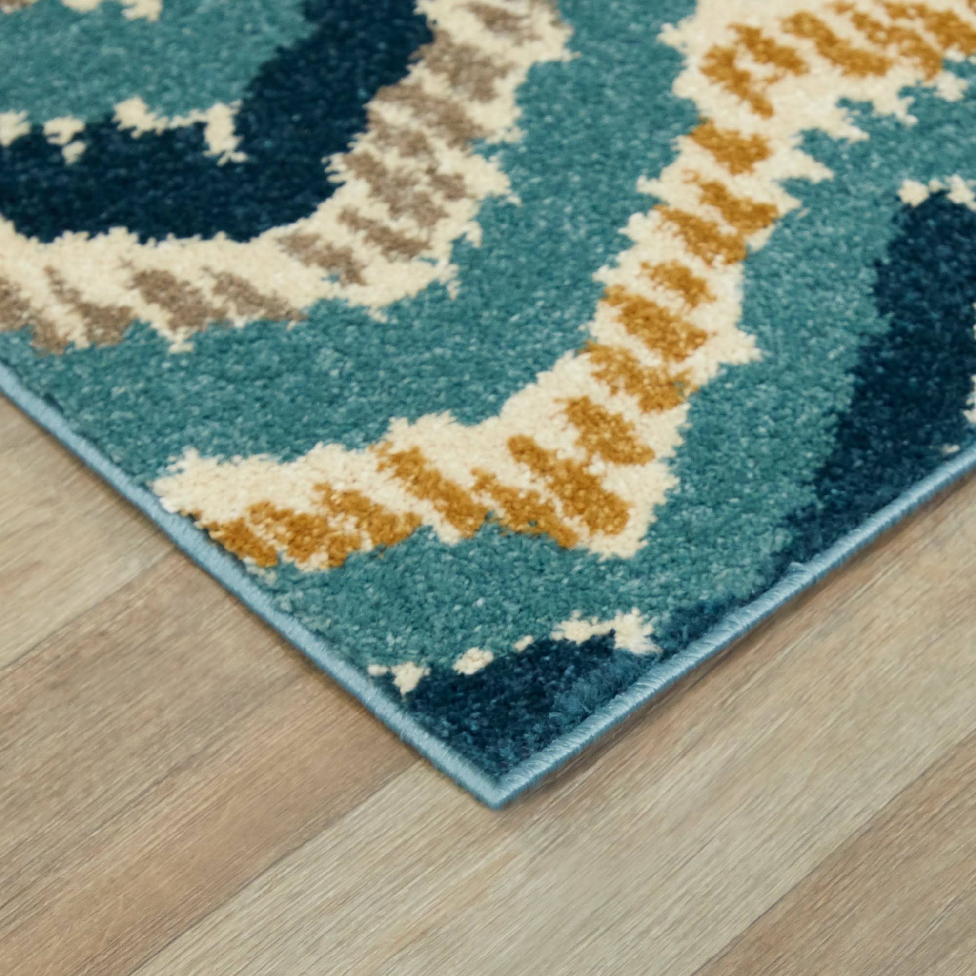 BALTA Fazio Dark Blue 8 ft. x 10 ft. Modern Chevron Area Rug