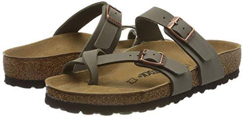 Birkenstock Mayari Birko Flor Nubuck Sandals - Stone