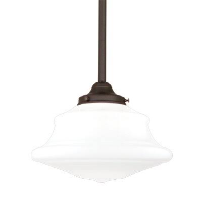 Miranda 1-Light Schoolhouse Pendant Gracie Oaks Finish: Old Bronze