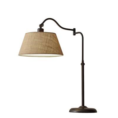Florance 27x22 Table Lamp Base Color: Antique Bronze, Shade Color: Brown, Size: 27x22 H x 23x22 W x 23x22 D