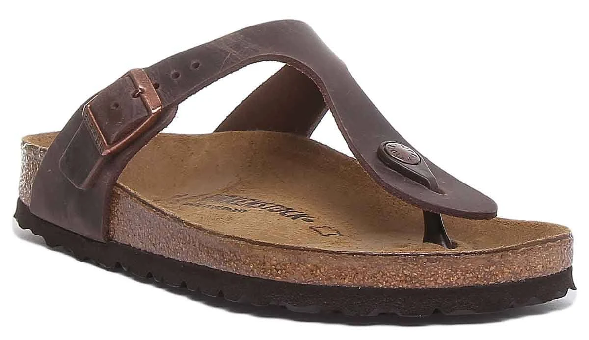 Birkenstock - GIZEH_OILED-LEATHER - Brown / 42