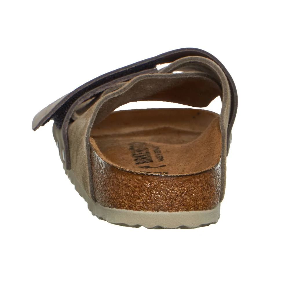 Birkenstock Kyoto Nubuck/Suede Leather Taupe One-Strap Sandals