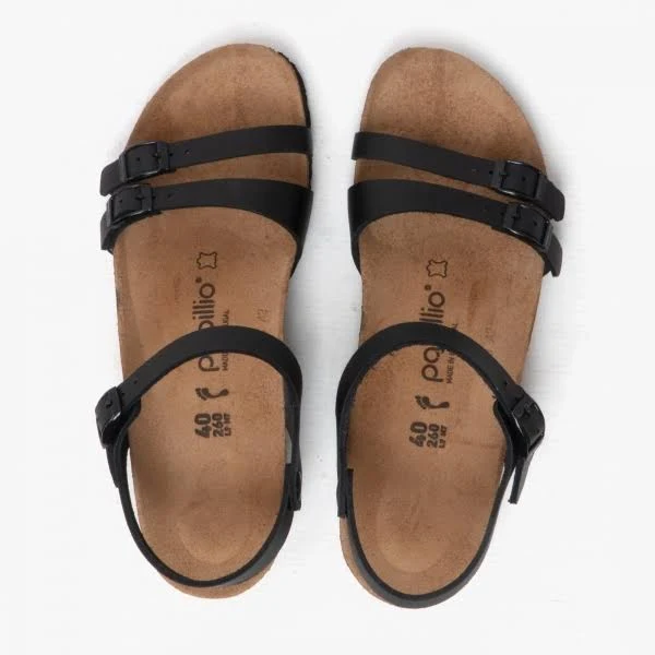 Papillio Womens Lana Leather Black Sandals 9 US, Adult Unisex, Size: One Size