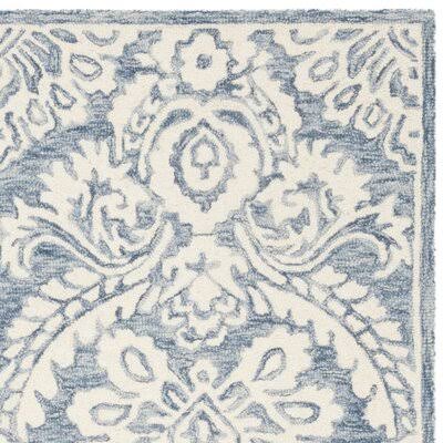 Darby Home Co Leedy Hand-Tufted Wool Blue Area Rug, Size: Square 6'