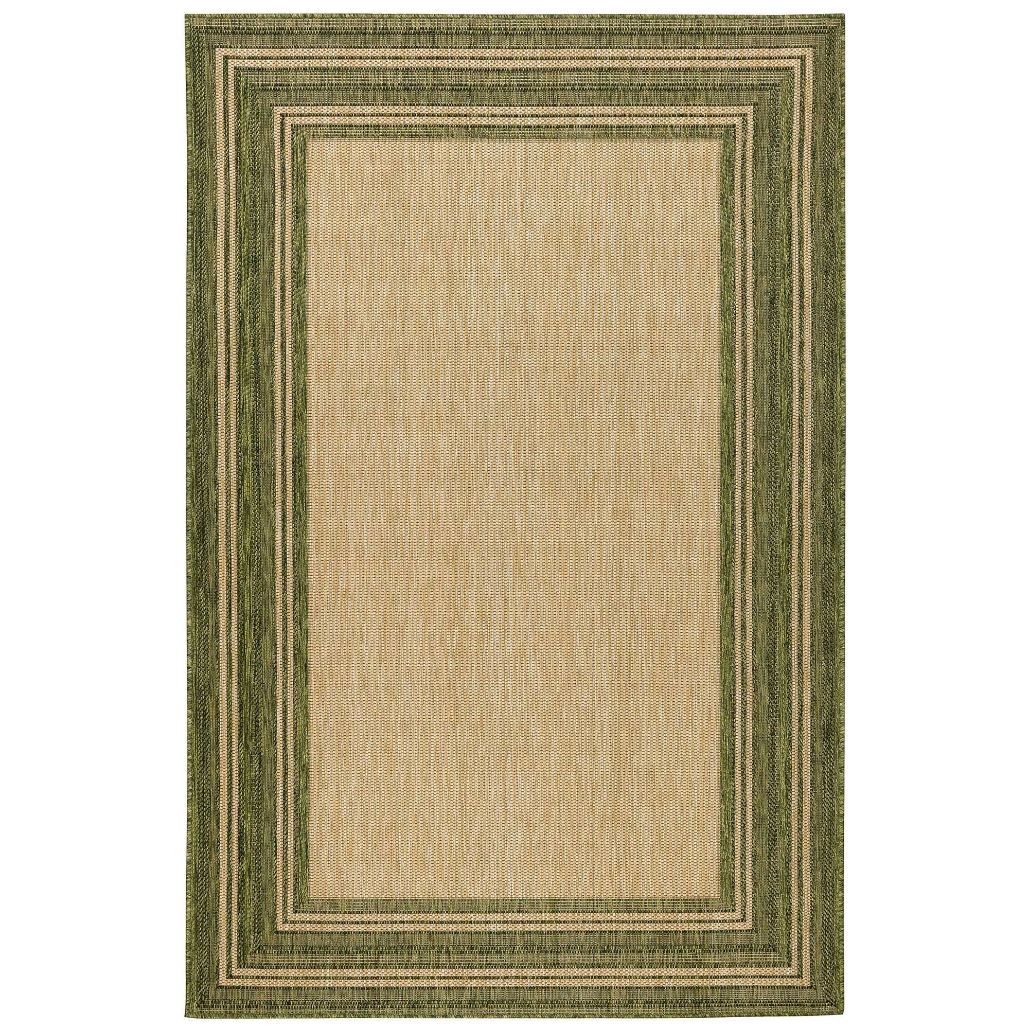 Liora Manne Carmel Multi Border Indoor/Outdoor Rug Navy 7&10x22x9&10x22