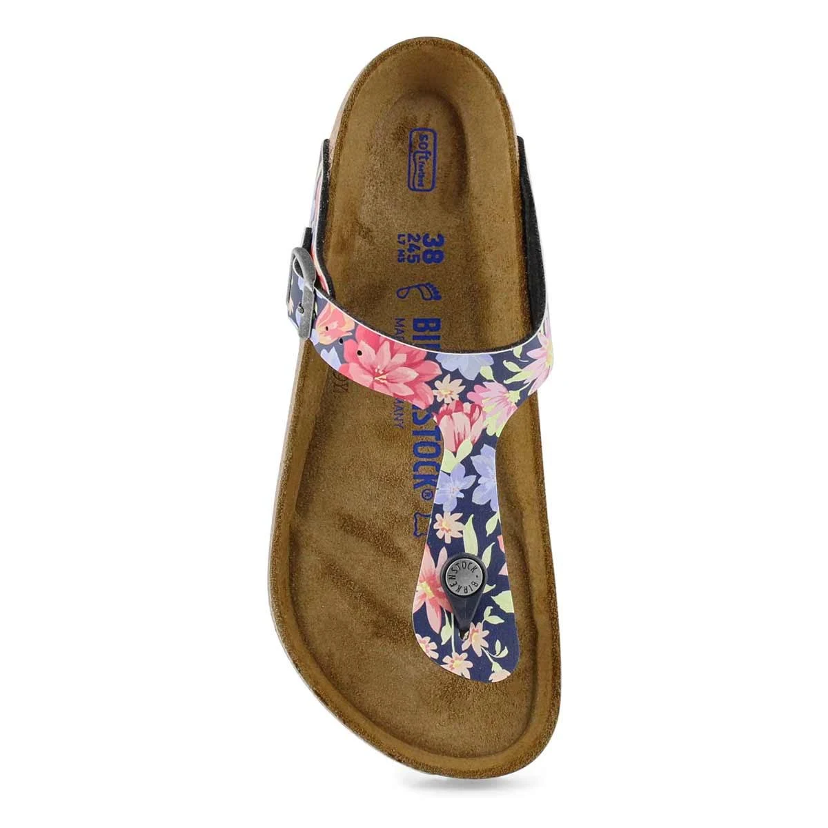 Birkenstock Gizeh Birko-Flor Supernatural Flowers Navy Thong Sandals