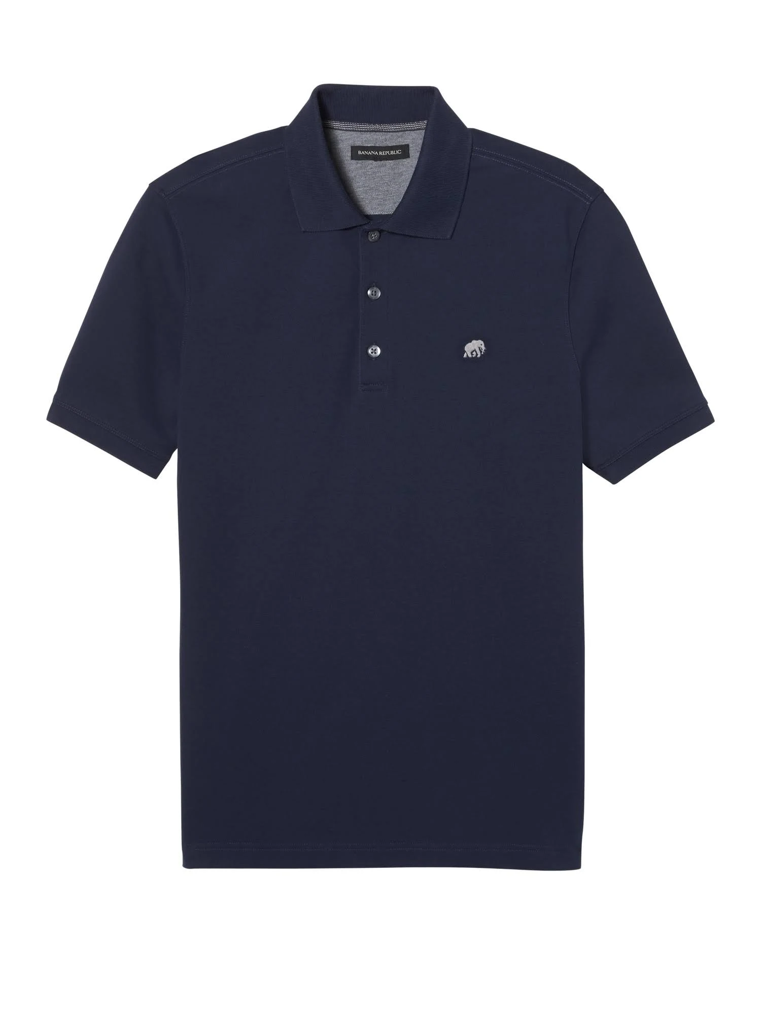 Banana Republic Men's Signature Pique Polo Shirt Navy Blue Tall Size L