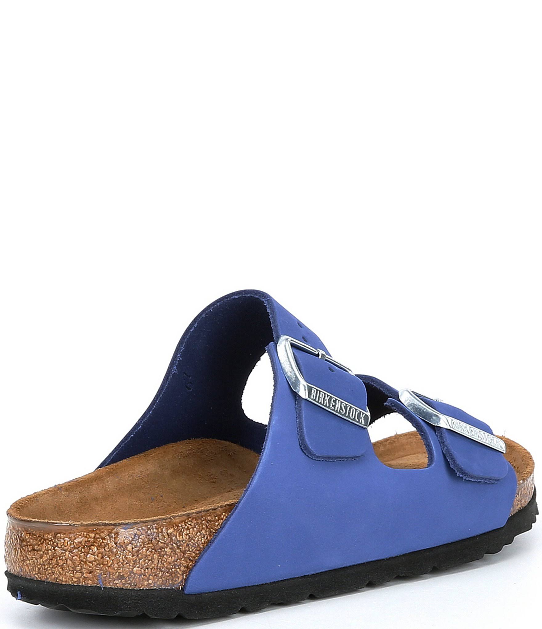Birkenstock Women's Arizona Soft Footbed Azure Blue Nubuck