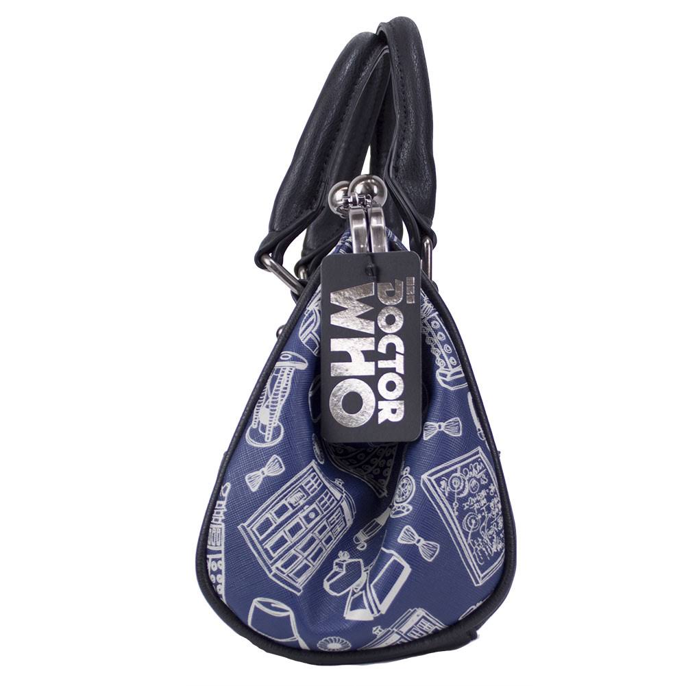 Doctor Who Scribble Art Kisslock Bag Handbag Purse Satchel