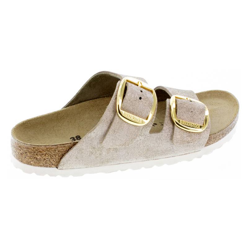 Women's Birkenstock Arizona Big Buckle Narrow Sandals - Washed Metallic Rose / 41