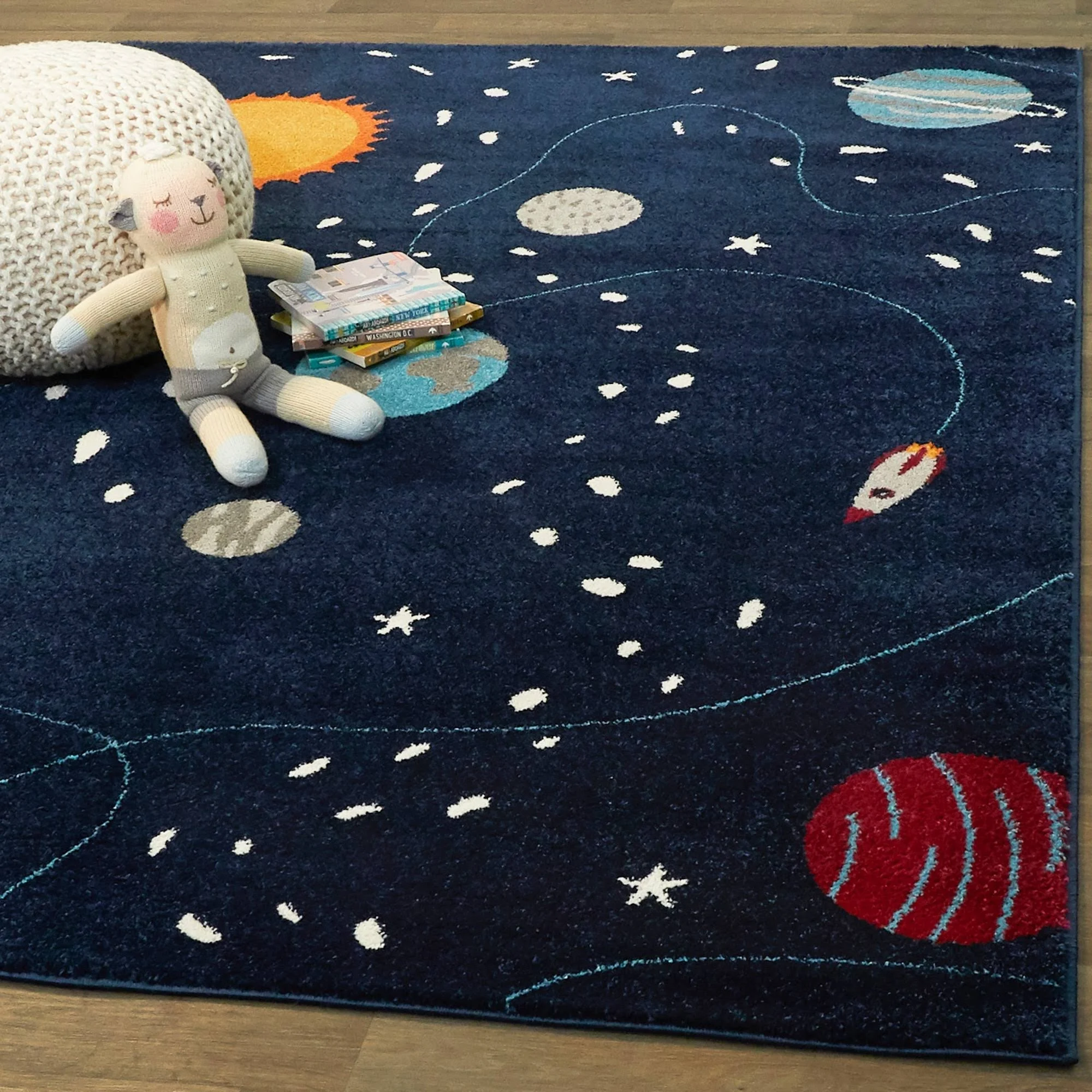 Mod-Tod Space Explorer Kids Area Rug - 7&10x22 x 10&