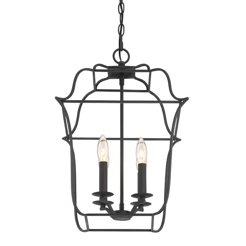 Chloe 4-Light Foyer Pendant Laurel Foundry Modern Farmhouse, Century Silver Leaf