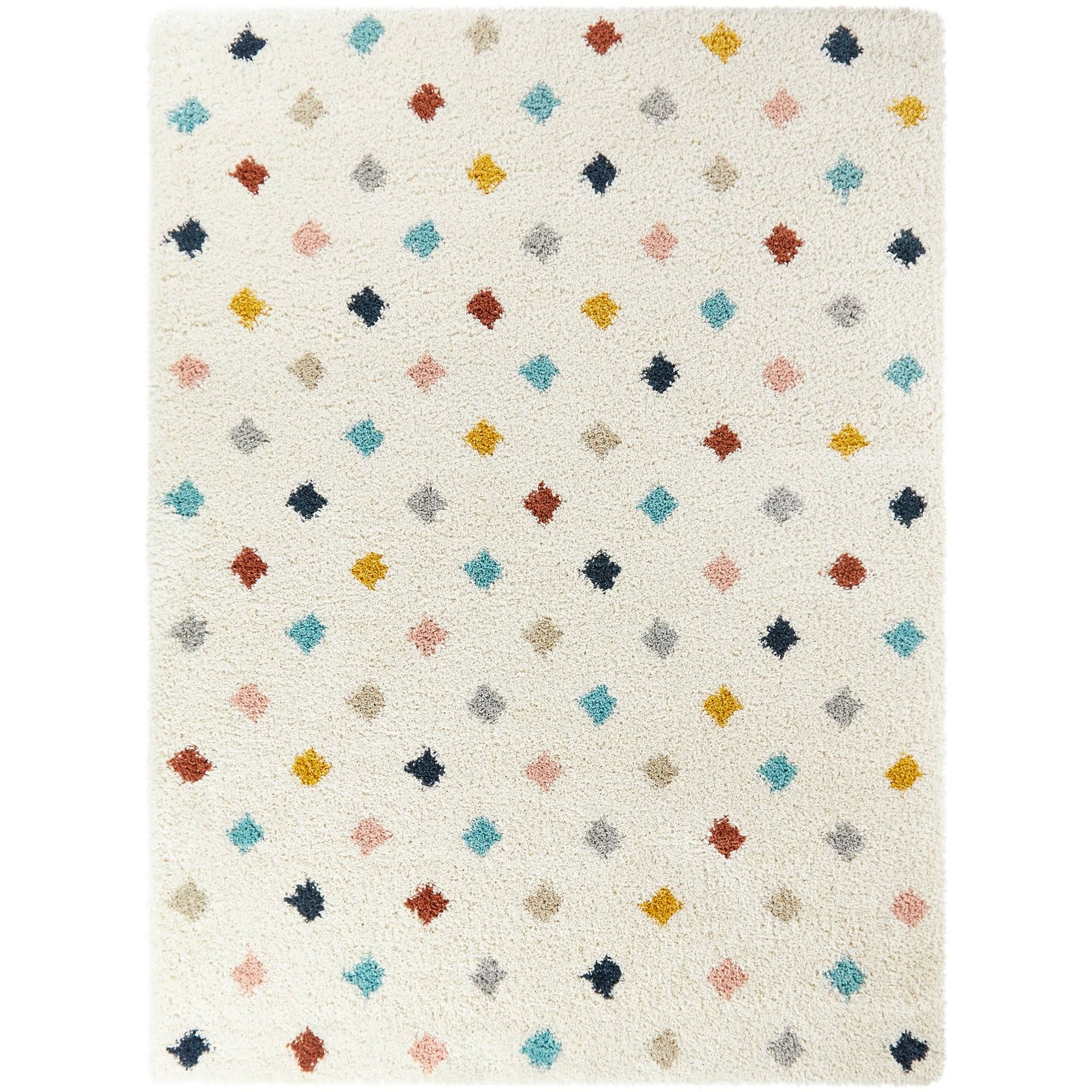 Carson Carrington Ishult Diamond Shag Area Rug - 2&7x22 x 7& Runner - White